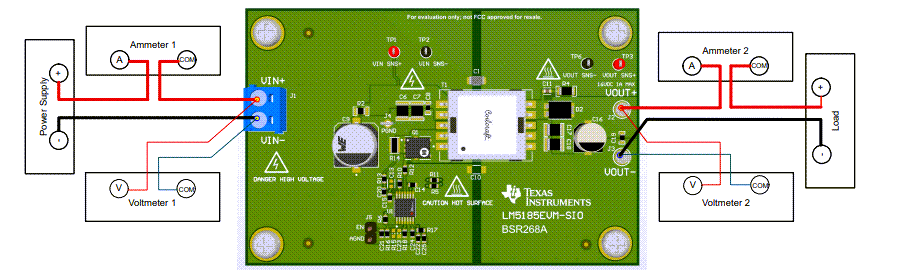 Applikations-Schaltungsdiagramm - Texas Instruments LM5185EVM-SIO Evaluierungsmodul